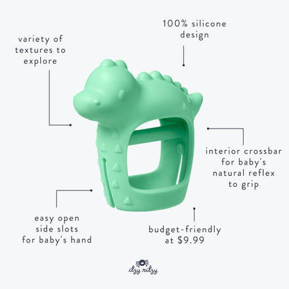 Bitzy Grip™ Hand-Activated Teether for Soothing and Gentle Relief
