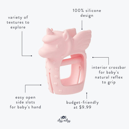 Bitzy Grip™ Hand-Activated Teether for Soothing and Gentle Relief