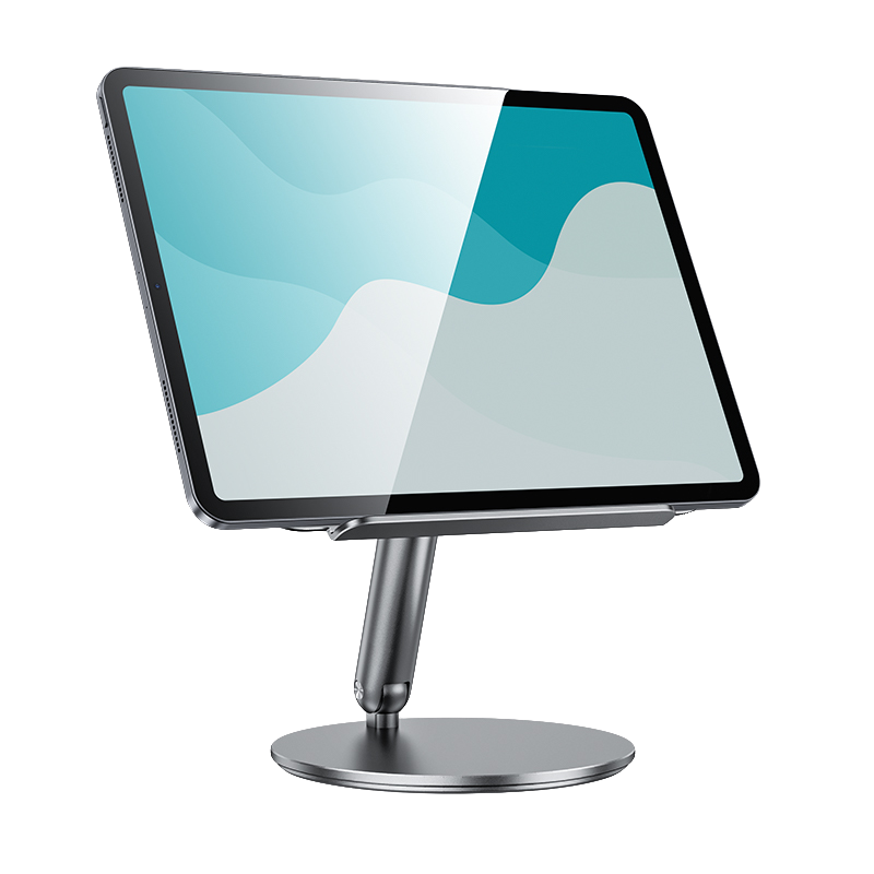 Adjustable Portable Tablet Stand - Aluminum Desk Holder for iPad and Tablets