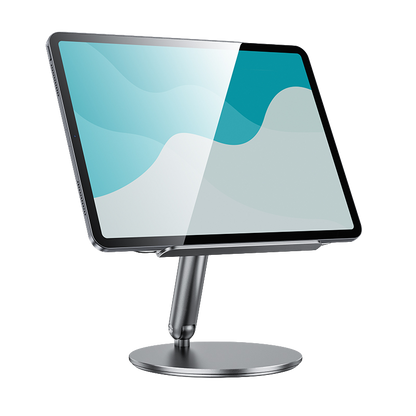 Adjustable Portable Tablet Stand - Aluminum Desk Holder for iPad and Tablets