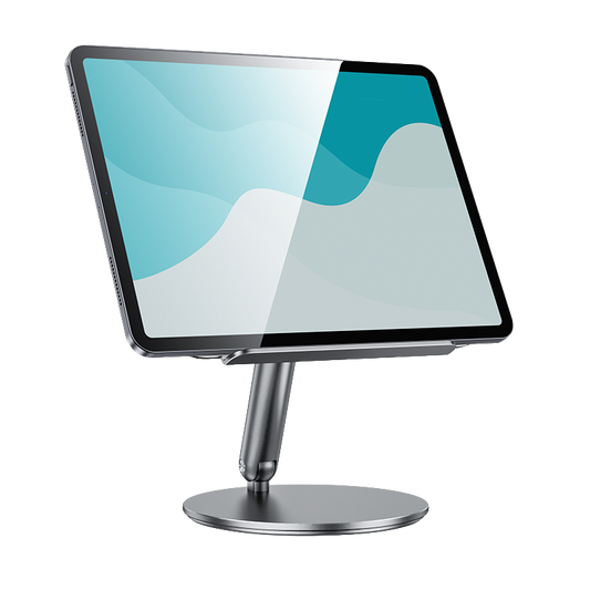 Adjustable Portable Tablet Stand - Aluminum Desk Holder for iPad and Tablets