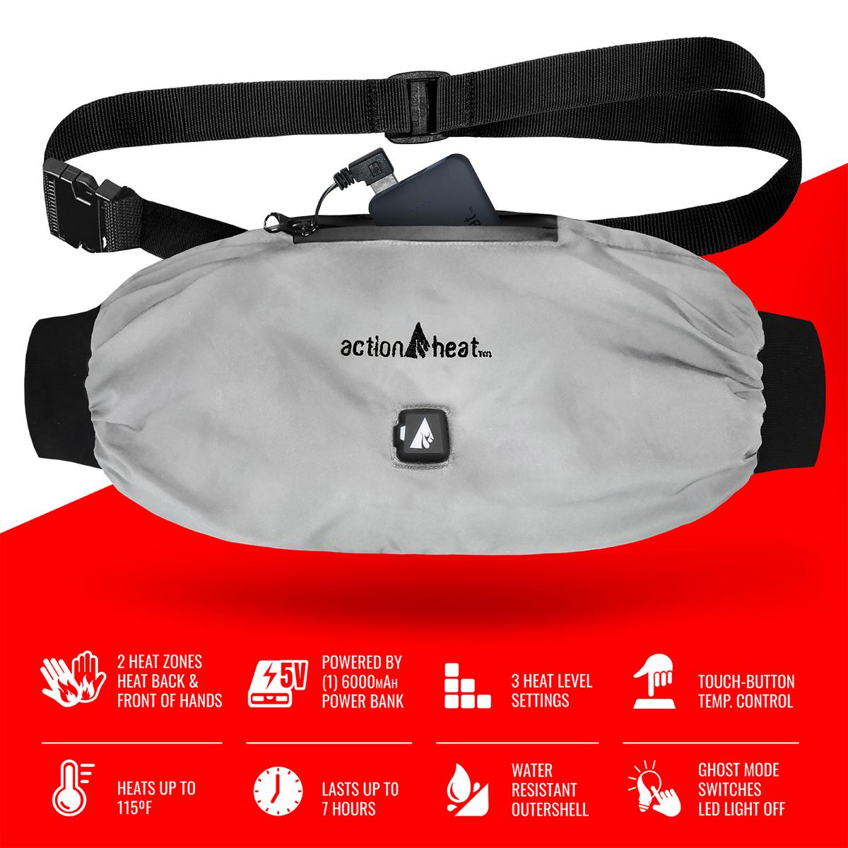 ActionHeat 5V Battery Heated Hand Warmer Muff - Full Set
