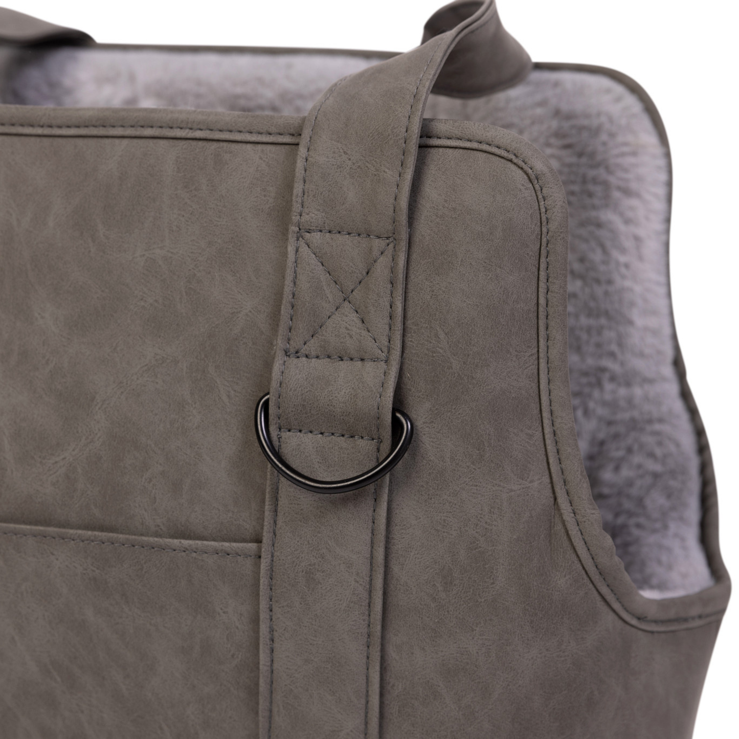 PupTote™ 3-in-1 Faux Leather Hundetragetasche 2.0 – Elegant Slate Grey