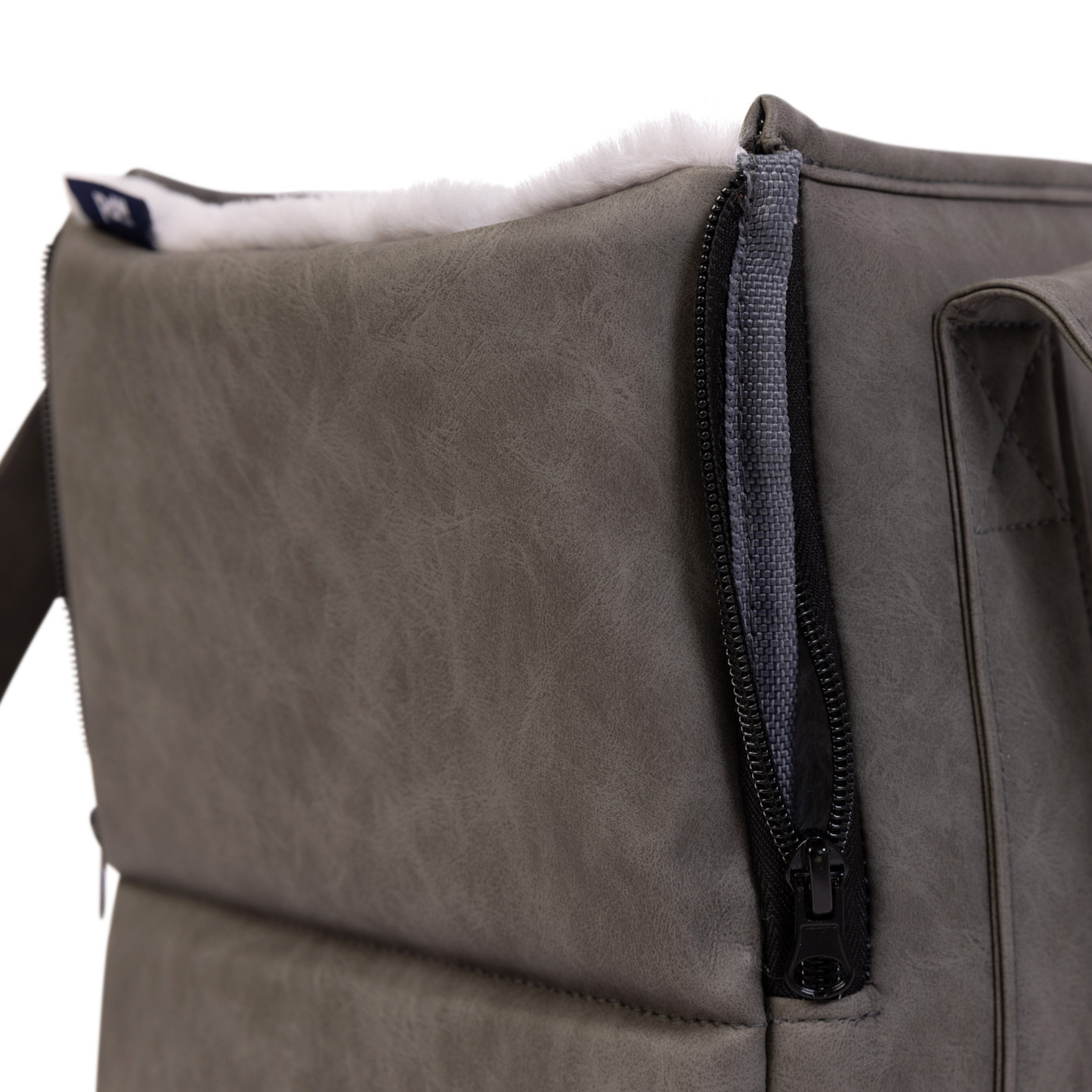 PupTote™ 3-in-1 Faux Leather Hundetragetasche 2.0 – Elegant Slate Grey