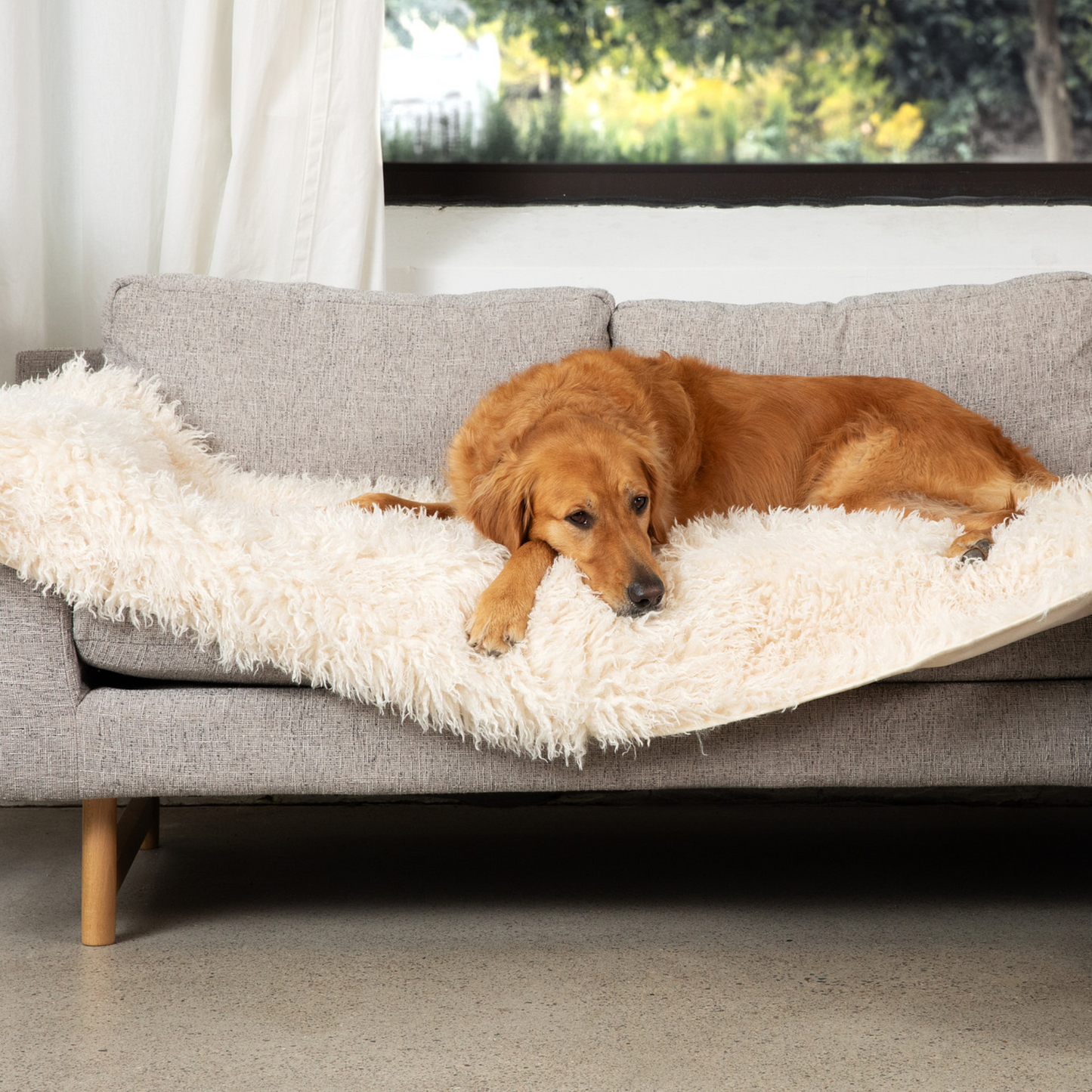 PupProtector™ Luxe Waterproof Bed Runner - Ultra-Soft Sheep Ivory Comfort