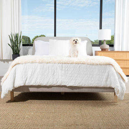 PupProtector™ Luxe Waterproof Bed Runner - Ultra-Soft Sheep Ivory Comfort