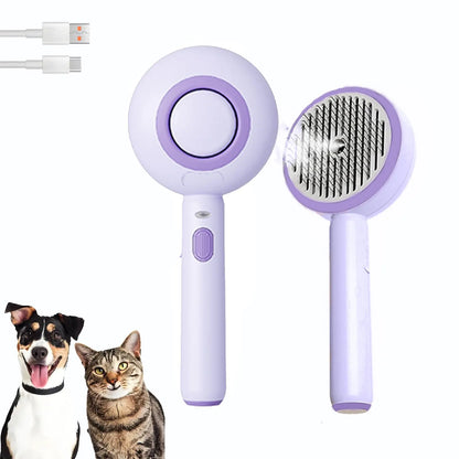 3-in-1 Electric Self-Cleaning Pet Grooming Brush